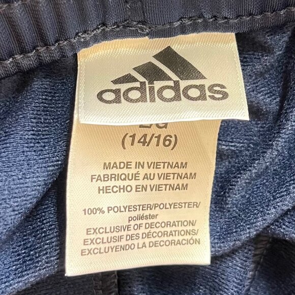 Adidas Sweat Pants Boys Large (14/16) Blue White - Picture 5 of 7